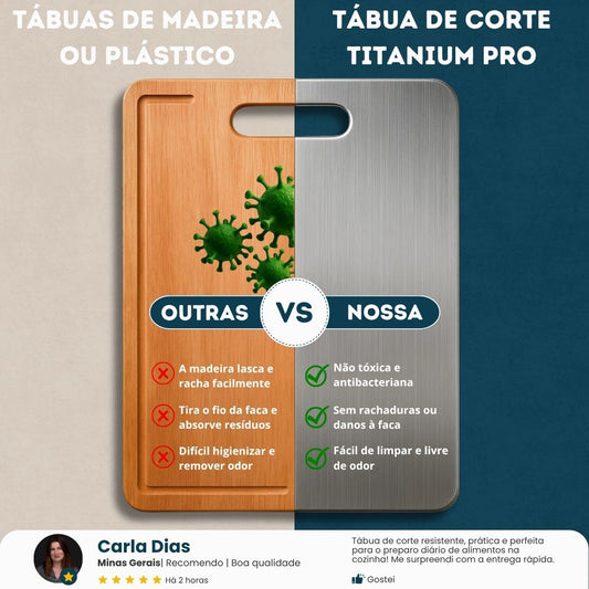 Tábua Titanium Pro - Corte Preciso e Higiene Máxima